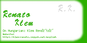 renato klem business card